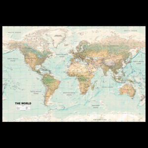 *Mapa na korkové tabuli - pěkný svět (120x80 cm) - Murando DeLuxe