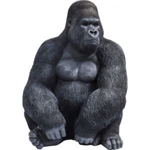 KARE DESIGN Soška Gorila sedící Černá 76cm