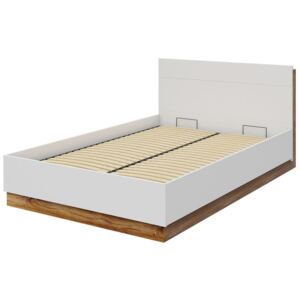 Postel Dentro DT-02, Rozměr postele: 140 x 200 cm, Barva: bílý + bílý + dub stirling