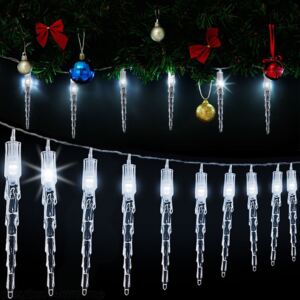 Goleto Vánoční LED řetěz rampouchy 7 m | teplá bílá 40 LED
