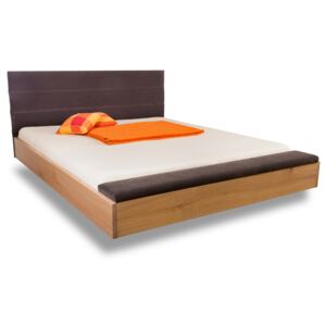 Krajča Manželská postel z masivu Alfarnate 160 x 200 cm (dub) Povrchová úprava: Rio, Druh dřeva: Dub, Barva čalounění: Bílá