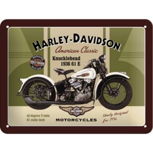 Postershop Plechová cedule - Harley-Davidson Knucklehead 15x20 cm
