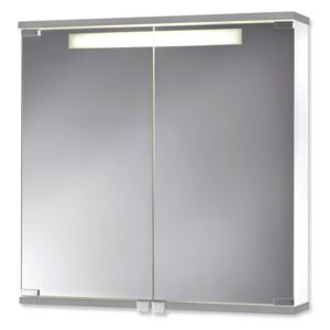 Jokey CENTO 60 LS Zrcadlová skříňka - bílá/hliníková barva - š. 60 cm, v. 65 cm, hl. 17 cm 114312020