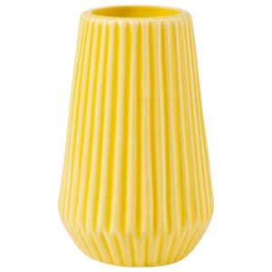 RIFFLE Váza 13,5 cm - žlutá