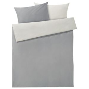 MERADISO® Ložní prádlo Renforcé, 200 x 220 cm (šedá/bílá)