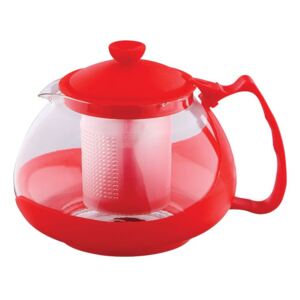 RENBERG Konvice na čaj sklo plast 750 ml červená