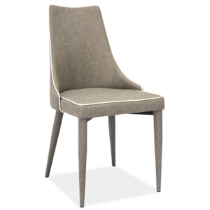 Elegantní jídelní židle s čalouněním v šedé látce KN452