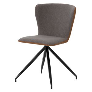 Design Scandinavia Jídelní židle Spider (SET 2 ks), šedá/brandy