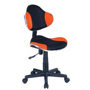 Kancelářská židle PORT, 80-92x48x41x38-50, oranžová/černá