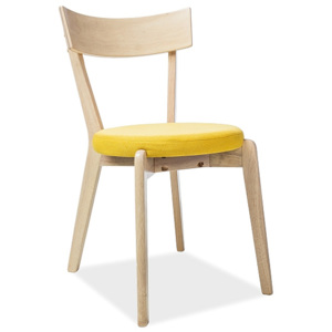 Jídelní židle NATY, 78x44x40, dub medový/žlutá tap.85