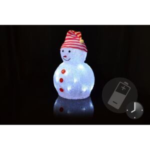 Vánoční dekorace - akrylový sněhulák, studeně bílý - Nexos Trading GmbH & Co. KG D05942