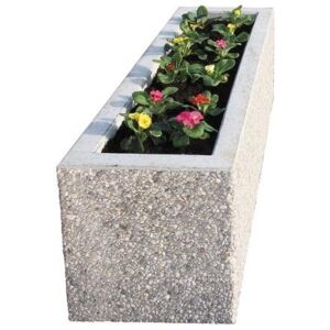 Květináč z vymývaného betonu čtvercový 500x550x550 mm