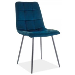 Jídelní židle Mila Velvet matná modrá