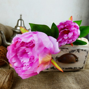 Umělá květina- pivoňka, růžová 60 cm