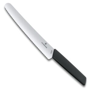 Nůž na chleba 22 cm černý SWISS MODERN - Victorinox