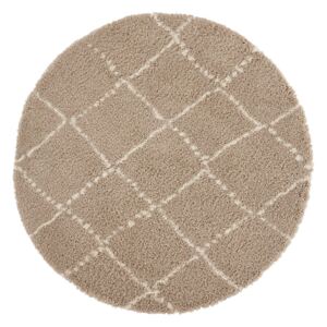 Hnědý koberec Mint Rugs Hash, ⌀ 120 cm