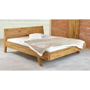 Dubová postel z masivu luxusní dub, marina - 180 x 200 cm / Áno mám záujem o pevný drevený rošt ( dodáván zdarma ) / Ano mám zájem o 2 ks marina
