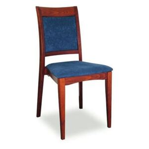 Jídelní židle Monika 241313 modrý sedák + moření třešeň