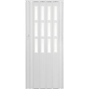 STANDOM - Shrnovací dveře prosklené ST13 Bílá 70 cm