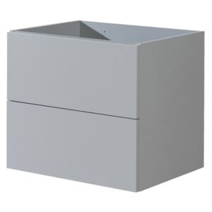Mereo, Aira desk, koupelnová skříňka, šedá, 2 zásuvky, 610x530x460 mm CN730S
