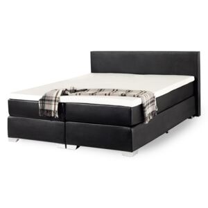 Manželská postel Boxspring 160 cm PREMIER 2 (s matracemi) (černá)