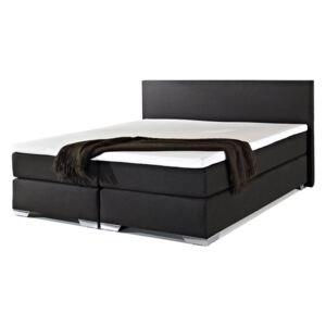 Manželská postel Boxspring 160 cm PREMIER (s matracemi) (černá)