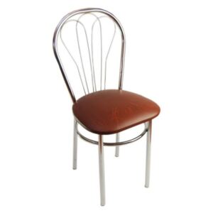 Kovová jídelní židle čalouněný sedák Vesna h calvados - AL7