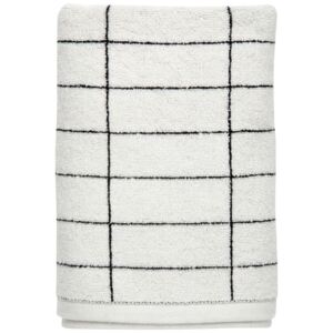 Mette Ditmer Denmark Bavlněný ručník, černobílý, dlaždicový vzor, 38 x 60 cm