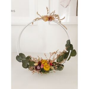 Exclusive for Sis-Home Design Dekorační dvojkruh se sušeným květy, stojící, průměr 25 cm