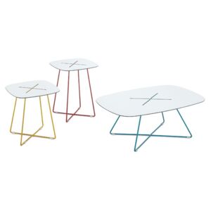 Domitalia Konferenční stolek Cross Rozměr: 50 x 50 x 50 cm, Podnož: šedá