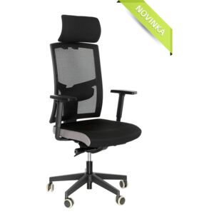 Kancelářská židle Game šéf VIP Černá/šedá