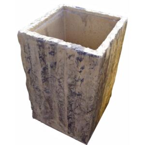Květináč Ploučnice - beton s imitací dřeva 800x500x500 mm