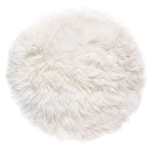 Bílý koberec z ovčí kožešiny Royal Dream Zealand, ⌀ 70 cm