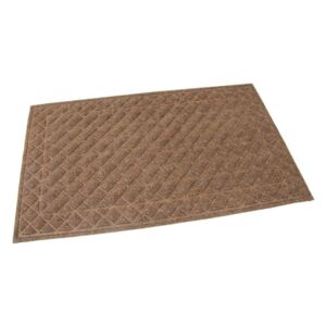 WEBHIDDENBRAND Hnědá textilní vstupní rohož Bricks - Squares - 75 x 45 x 1 cm