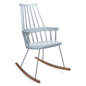 Kartell - Houpací židle Comback, šedo-modrá/dub