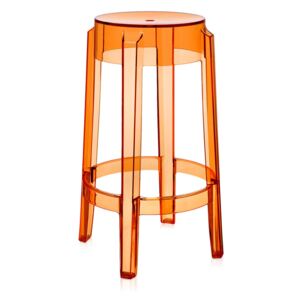 Kartell - Barová židle Charles Ghost nízká, oranžová