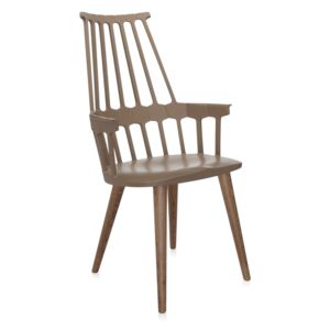 Kartell - Židle Comback Wooden Legs, hnědá/dub