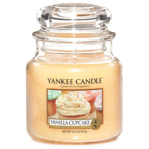 Vonná svíčka Yankee Candle Vanilkový Košíček, doba hoření 65 - 90 hodin