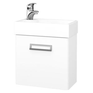 Dřevojas - Koupelnová skříň DOOR SZD 44 - N01 Bílá lesk / M01 Bílá mat / Levé (205027)
