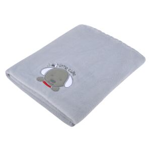Dětská deka s aplikací DITA stříbrná 80x90 cm Mybesthome