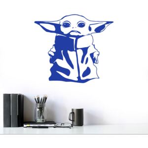 GLIX Baby Yoda - samolepka na zeď Modrá 25x20 cm