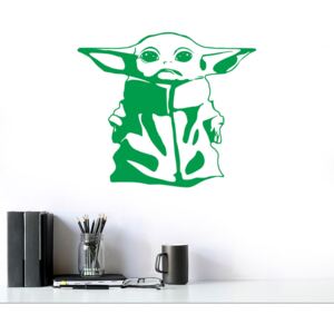 GLIX Baby Yoda - samolepka na zeď Zelená 25x20 cm