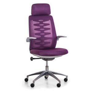 Kancelářská židle se síťovaným opěrákem SITTA GREY, fialová