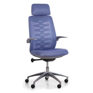 Kancelářská židle se síťovaným opěrákem SITTA GREY, modrá