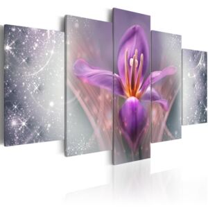 Obraz fialový květ + háčky, hřebíčky ZDARMA Velikost (šířka x výška): 180x90 cm
