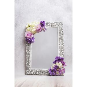 Květinové zrcadlo Silver Violette