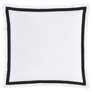Christian Fischbacher Povlečení na polštář Satin Perfection White / Black 65 x 100 cm na zip