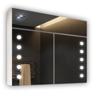 Zrcadlová skříňka LED Alpská bílá S2A06