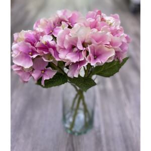 Umělá květina Gasper Mini hortenzie růžová 33 cm