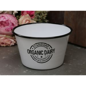 Smaltovaná miska Organic Dairy 1200 ml - bílá